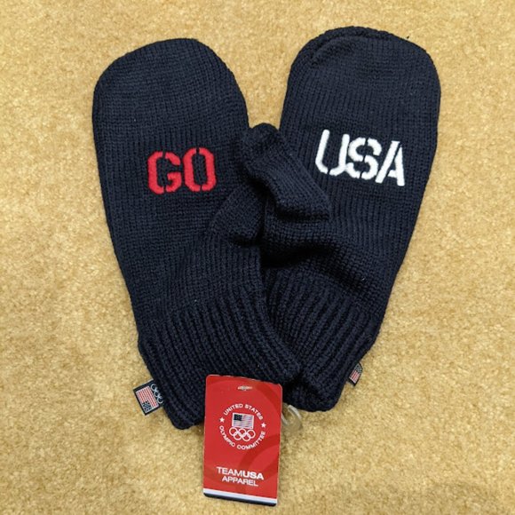 NWT Team USA Apparel GO USA Olympics Navy Mittens - Picture 5 of 6